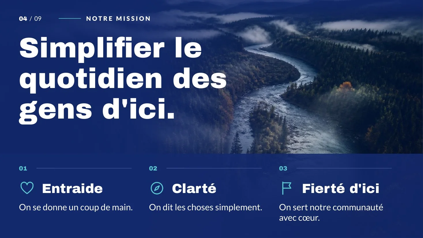 Bienvenue chez nous, diapositive 4 sur 9