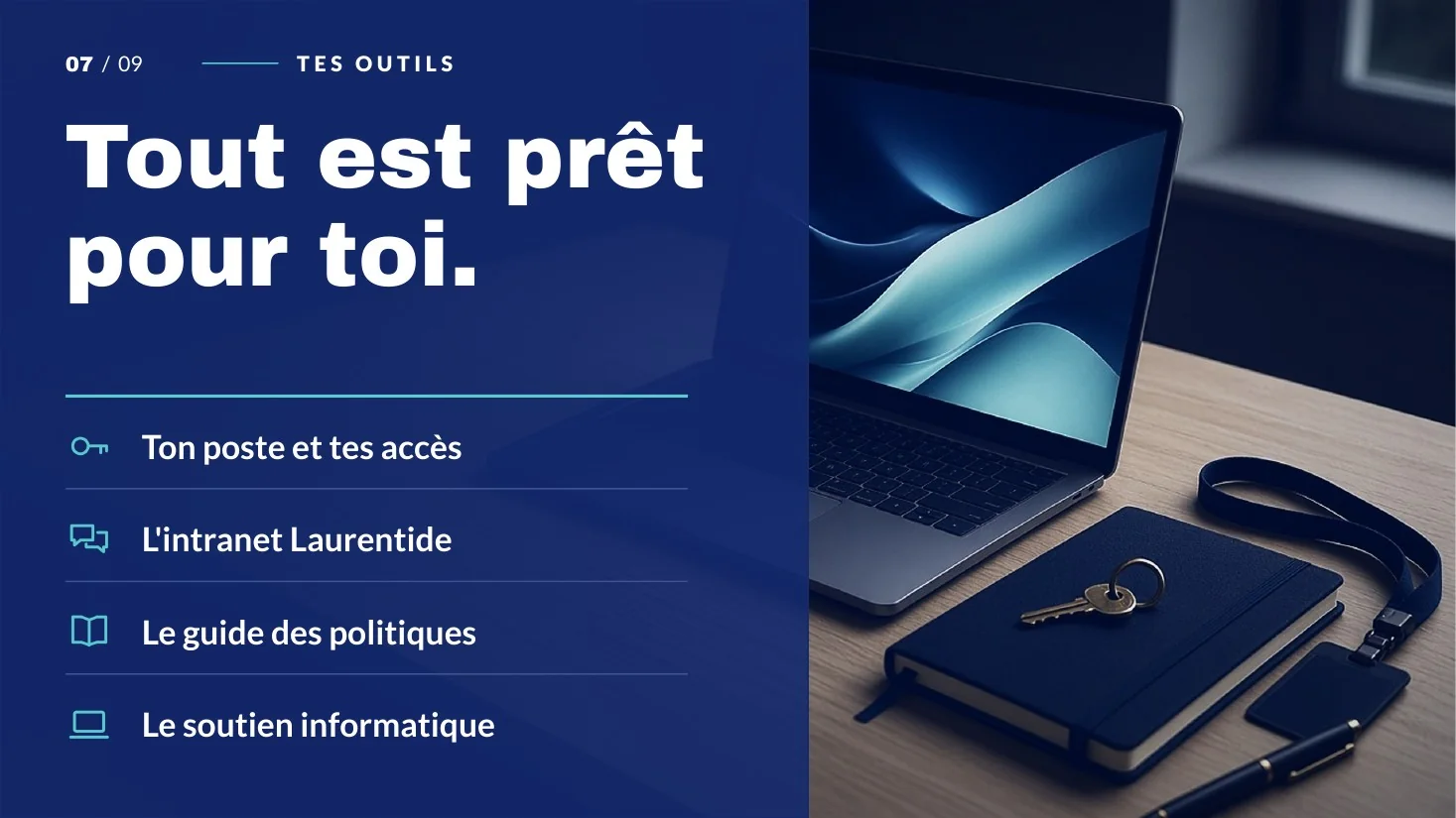 Bienvenue chez nous, diapositive 7 sur 9